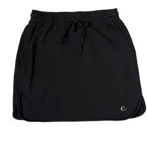 Johnny Was Calme Black Mini Skirt Size XS Drawstring Stretch Waist